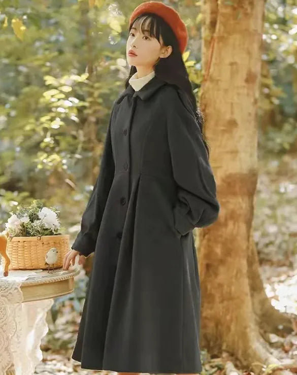 Women's Woolen Skirt Coat