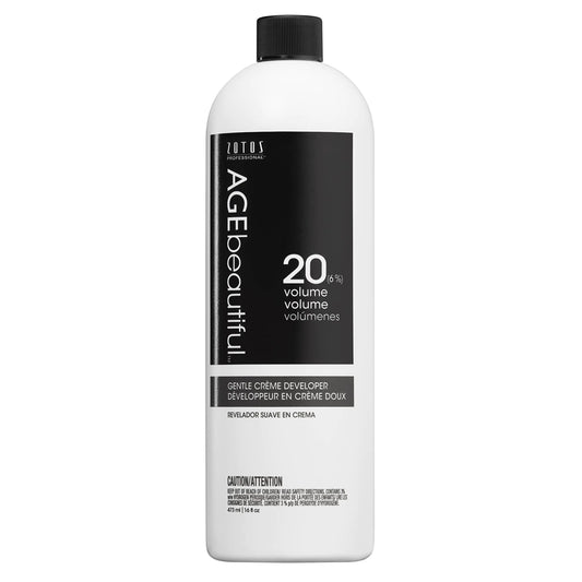 AGE beautiful Gentle Creme Hair Developers | For Permanent Hair Color Dyes, Toners, Lighteners | Professional Salon Coloring | Long Lasting Haircolor for Gray Coverage Hair Developer 20 Volume 16 Fl Oz (Pack of 1)