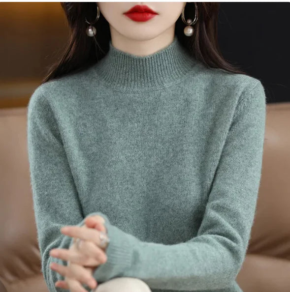 Autumn/Winter Half-High Collar Sweater