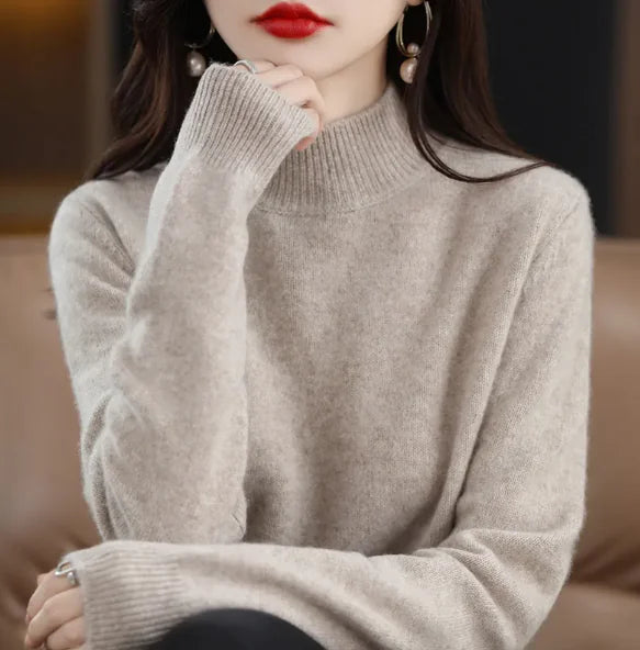 Autumn/Winter Half-High Collar Sweater