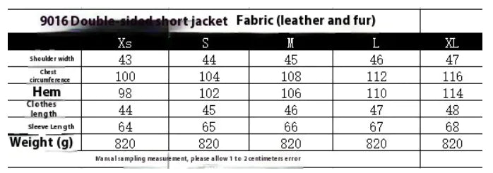 Fur Integrated Short Street Hot Girl Motorcycle Coat