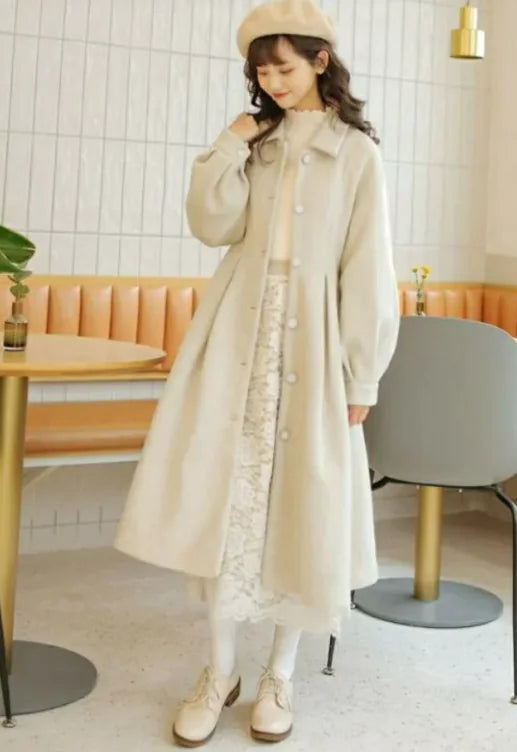 Women's Woolen Skirt Coat